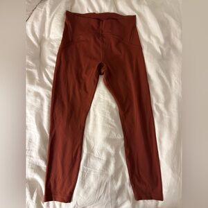 Lululemon Athletica Rust High-Waisted Leggings